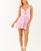 Orchid Ditsy Floral Twist Bust Sleeveless Romper