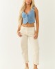 Risen Ivory High Rise Cuffed Stretchy Barrel Jeans Risen Ivory High Rise Cuffed Stretchy Barrel Jeans