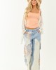 POL Medium Wash Patchwork Wide Leg Cargo Pants