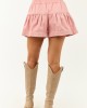 Cherry Blossom High Rise Denim Button Fly Shorts