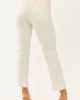 Risen White Wash Denim Straight Stretchy Jeans