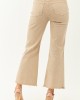 Beige Stretchy Acid Wash Bootcut Jeans
