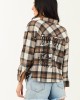 Coconut Cowboy Back Graphic Long Sleeve Plaid Shirt