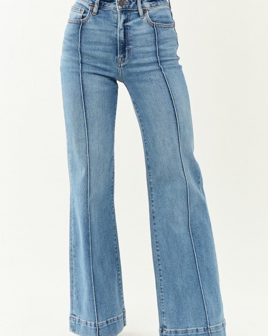 Hidden Medium Wash Bootcut High Rise Stretchy Jeans