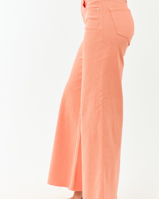 Risen Peach Tummy Control Stretchy Palazzo Jeans