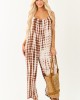 Coffee and Coconut Tie-Dye Relaxed Boho Jumpsuit