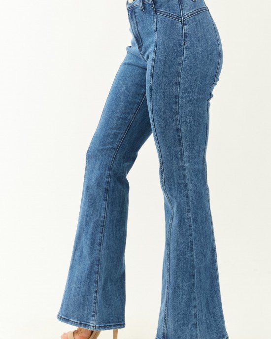 Saige Medium Dark Wash Flare Leg Stretchy Jeans Saige Medium Dark Wash Flare Leg Stretchy Jeans