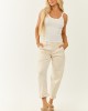 Risen Ivory High Rise Cuffed Stretchy Barrel Jeans Risen Ivory High Rise Cuffed Stretchy Barrel Jeans