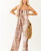Coffee and Coconut Tie-Dye Relaxed Boho Jumpsuit