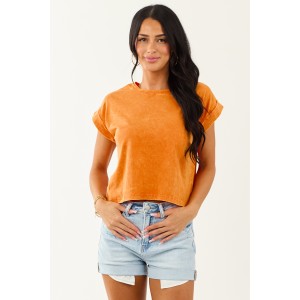 Sunset Soft Washed Cotton Short Sleeve Top
