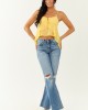 Canary Yellow Ruffle Handkerchief Hem Cami Top Canary Yellow Ruffle Handkerchief Hem Cami Top