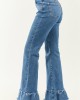 Special A Tummy Control Ruffle Flare Stretchy Jeans