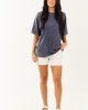 Spruce Acid Wash Relaxed Cotton Short Sleeve Top