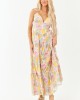 Blush Floral Print Sleeveless Cotton Maxi Dress