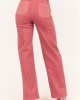 Risen Dark Coral Patch Pocket Wide Leg Jeans Risen Dark Coral Patch Pocket Wide Leg Jeans