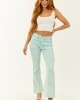 Saige Turquoise Tummy Control Stretchy Flare Jeans