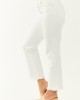 KanCan White High Rise Straight Leg Cropped Jeans