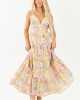 Blush Floral Print Sleeveless Cotton Maxi Dress