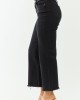 Black Stretchy Acid Wash Bootcut Jeans
