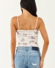 Off White Floral Lace Sleeveless Bodysuit