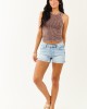 Mocha Ribbed Stretchy Knit Washed Tank Top Mocha Ribbed Stretchy Knit Washed Tank Top