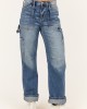 Sneak Peek Medium Wash Utility Straight Jeans