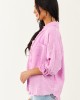 Orchid Washed Double Gauze Cotton Button Down Top