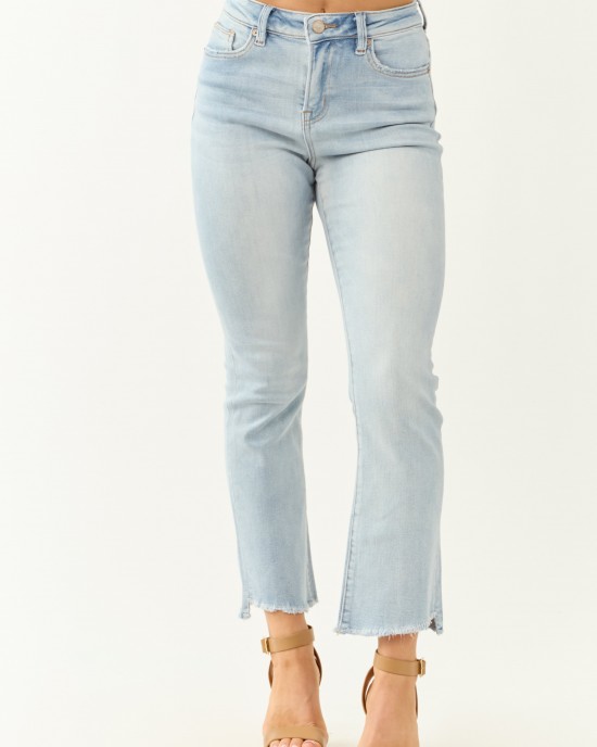 Mica Denim Light Wash Stretchy Soft Kick Flare Jeans