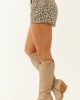 Vanilla Leopard Print High Rise Denim Shorts Vanilla Leopard Print High Rise Denim Shorts