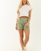 Risen Sage High Rise Cargo Stretchy Denim Shorts
