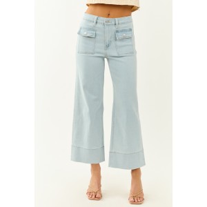 Mica Denim Light Wash Wide Leg Stretchy Jeans