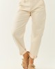 Risen Ivory High Rise Cuffed Stretchy Barrel Jeans Risen Ivory High Rise Cuffed Stretchy Barrel Jeans
