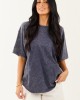 Spruce Acid Wash Relaxed Cotton Short Sleeve Top
