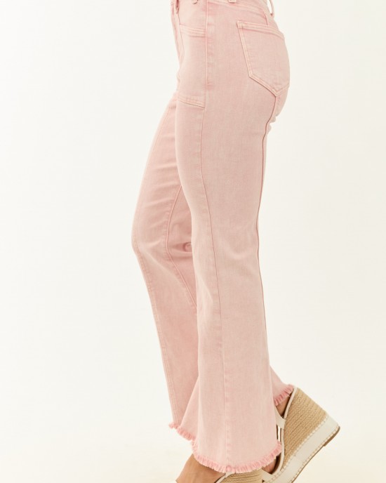 Saige Cherry Blossom Tummy Control Stretchy Flare Jeans