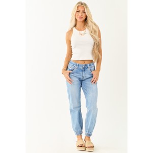 Mica Denim Medium High Rise Stretchy Jogger Jeans