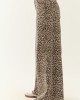 Saige Sepia Leopard Tummy Control Stretchy Wide Jeans