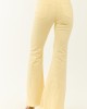 Risen Buttercream Side Slit Stretchy Flare Jeans