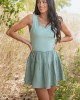 Juniper Sleeveless Tiered Contrast Mini Dress
