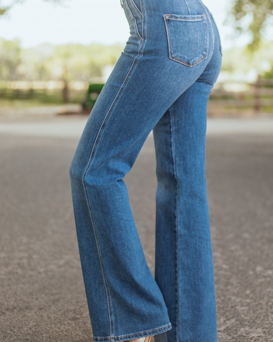 KanCan Medium Wash Ultra High Rise Flare Jeans