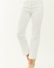 KanCan White High Rise Straight Leg Cropped Jeans