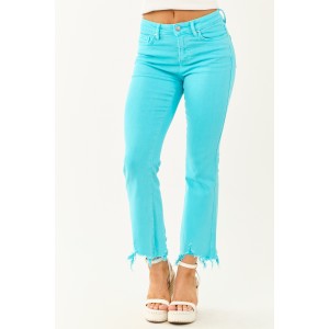 Mica Denim Azure Stretchy Crop Flare Jeans
