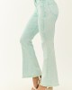 Saige Turquoise Tummy Control Stretchy Flare Jeans