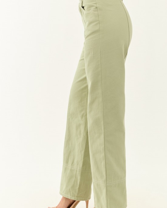 Sage High Waisted Straight Leg Denim Pants