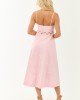 Carnation Rickrack Cutout Waist Cotton Midi Dress