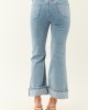 Saige Light Tummy Control Stretchy Flare Cuffed Jeans Saige Light Tummy Control Stretchy Flare Cuffed Jeans