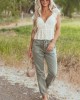 Mica Denim Faded Juniper Cropped Jogger Jeans