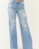 Risen Light Wash Distressed Bootcut Jeans
