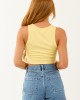 Lemon Front Twist Cropped Tank Top Lemon Front Twist Cropped Tank Top