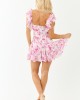 Cream Floral Print Chiffon Ruffle Mini Dress Cream Floral Print Chiffon Ruffle Mini Dress