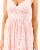 Carnation Floral Eyelet Sleeveless Cotton Maxi Dress